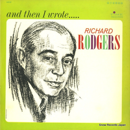 RODGERS, RICHARD and then i wrote... S-2115