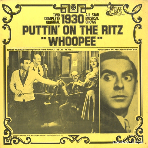 RICHMAN, HARRY / EDDIE CANTOR puttin' on the ritz / "whoopee" PRW1930