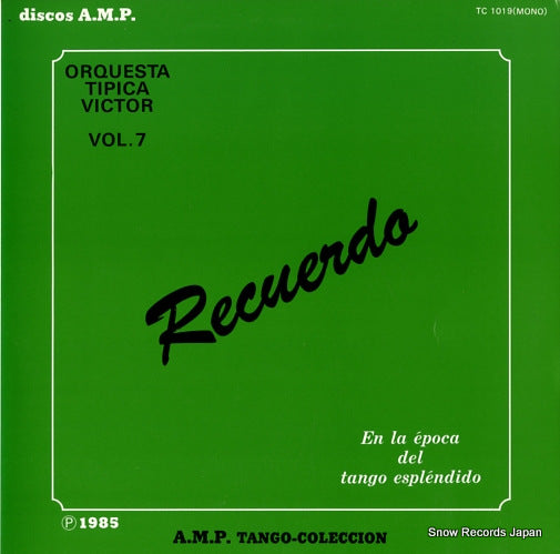 ORQUESTA TIPICA VICTOR recuerdo vol.7 TC-1019