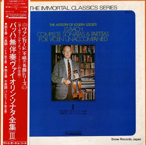 SZIGETI, JOSEPH bach; complete sonatas & partitas MZ5113