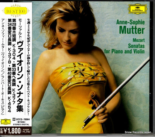 MUTTER, ANNE-SOPHIE mozart; sonatas for piano and violin UCCG-70064