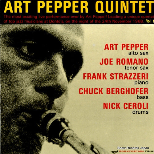 PEPPER, ART art pepper quintet live at donte's vol.1 FSR-5001
