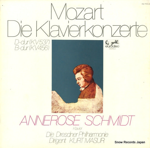 SCHMIDT, ANNEROSE mozart; die klavierkonzerte OQ-7031-K