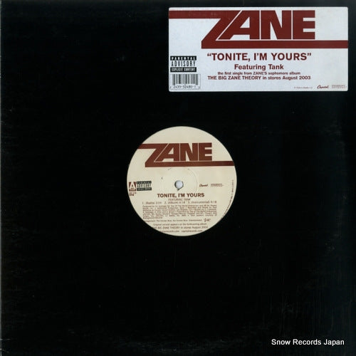 ZANE tonite, i'm yours Y724355248015