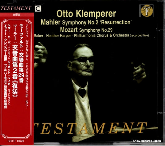 KLEMPERER, OTTO mahler; symphony no.2 "resurrection" SBT21348