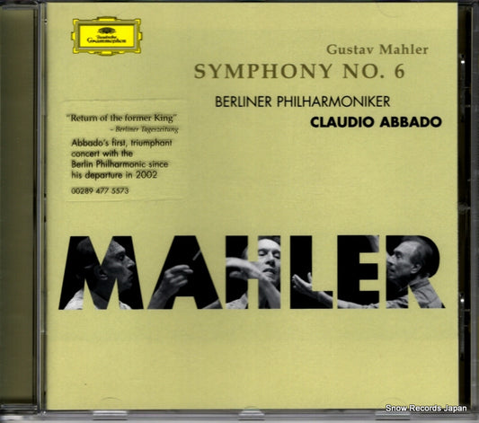 ABBADO, CLAUDIO mahler; symphony no.6 002894775573