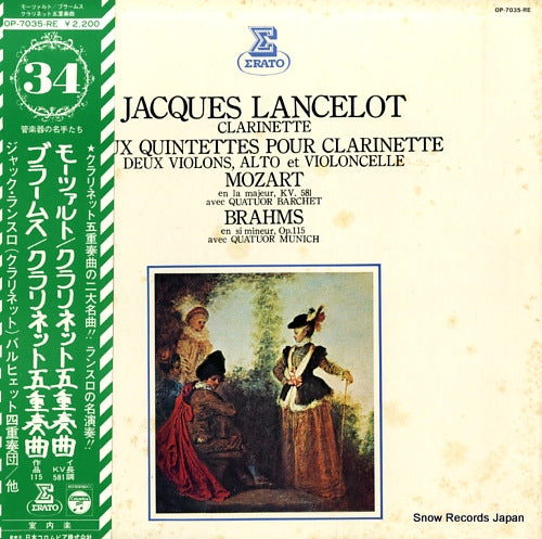 LANCELOT, JACQUES mozart; en la majeur kv.581 avec quatuor barchet OP-7035-RE