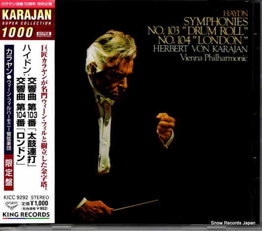 KARAJAN, HERBERT VON haydn; symphonies no.103 "drum roll" KICC9292