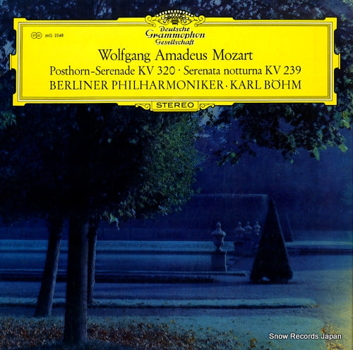 BOHM, KARL mozart; posthorn-serenade kv320, serenata notturna kv239 MG2248