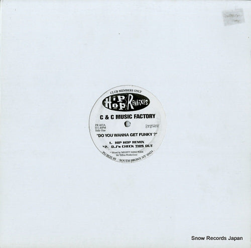 C & C MUSIC FACTORY / MONICA do you wanna get funky? / don't take it personal PR603