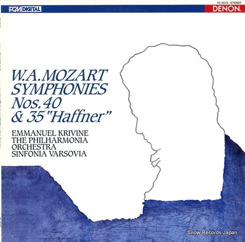 KRIVINE, EMMANUEL mozart; symphonies nos.40&35 "haffner" TD-3079