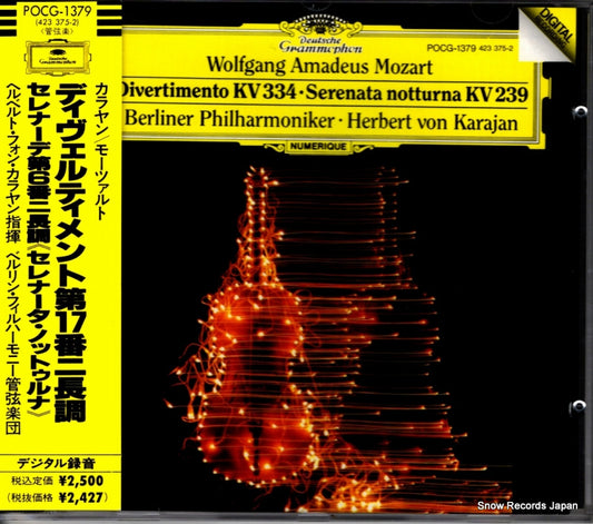 KARAJAN, HERBERT VON mozart; divertimento kv 334 POCG-1379