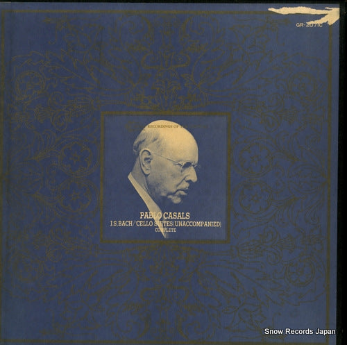 CASALS, PABLO bach; cello suites (unaccompanied) complete GR-2071C