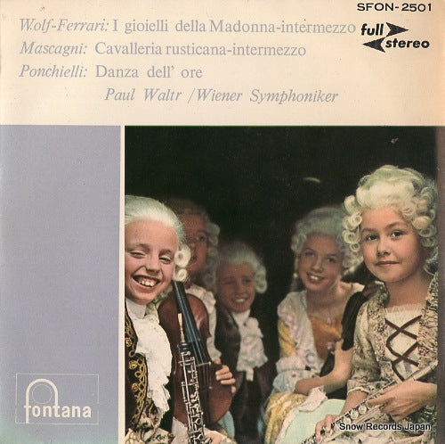 WALTER, PAUL wolf-ferrari; the jewels of madonna -intermezzo no.1 SFON-2501