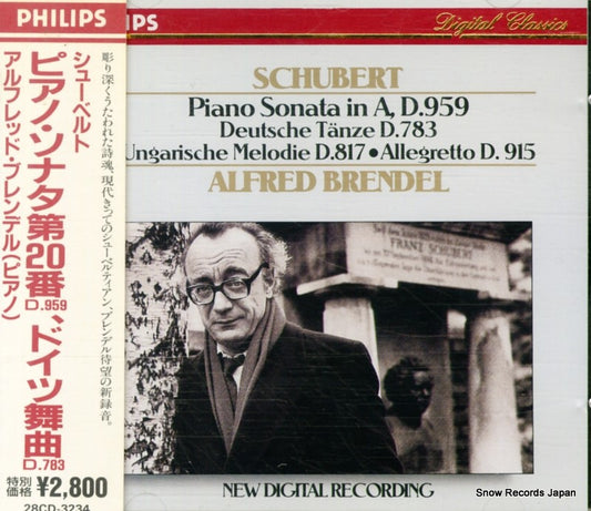 BRENDEL, ALFRED schubert:piano sonata in a, d.959,deutsche tanze d.783,ungarische melodie d.817,allegretto d.915 422229-2