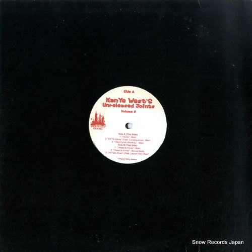 WEST, KANYE unreleased joints volume 3 KAN-003
