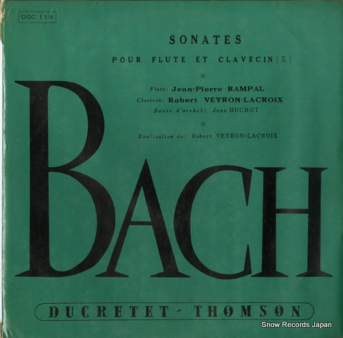 RAMPAL, JEAN-PIERRE / ROBERT VEYRON-LACROIX bach; sonates pour flute et clavecin DGC119