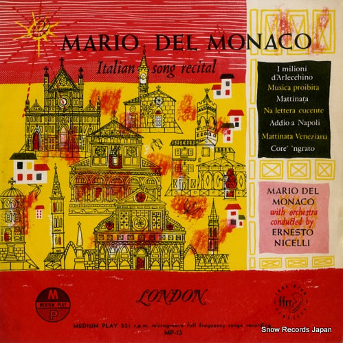 MONACO, MARIO DEL italian song recital MP-13