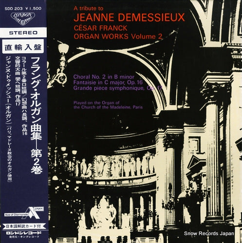 DEMESSIEUX, JEANNE franck; organ works vol.2 SDD203