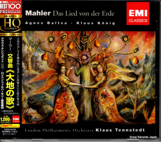 TENNSTEDT, KLAUS mahler; das lied von der erde TOCE-91072