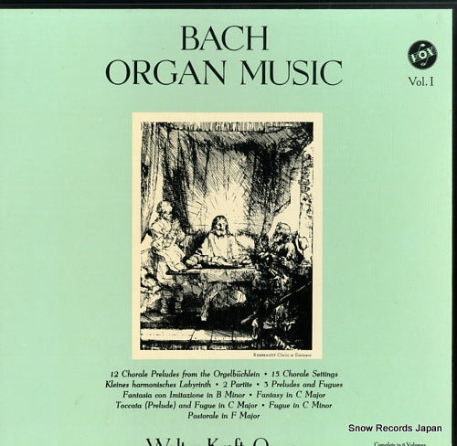 KRAFT, WALTER bach; organ music H-4001V