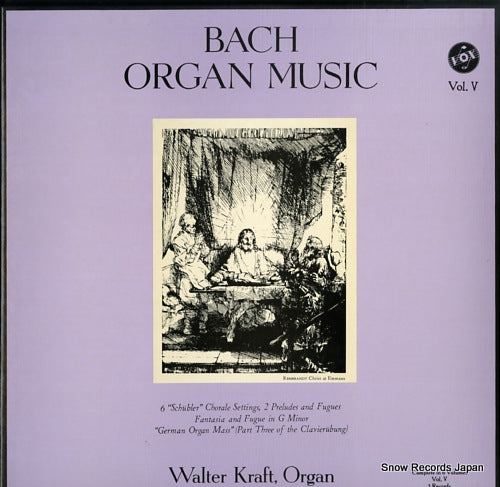 KRAFT, WALTER bach; organ music vol.5 H-4013V
