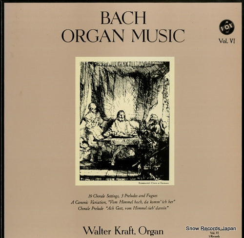 KRAFT, WALTER bach; organ music vol.6 H-4016V