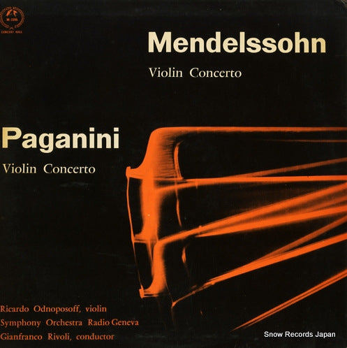 RIVOLI, GIANFRANCO mendelssohn; violin concerto SM-2205