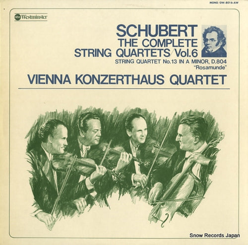 VIENNA KONZERTHAUS QUARTET, THE schubert; the complete string quartets vol.6 OW-8016-AW