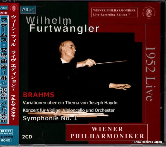 FURTWANGLER, WILHELM brahms; symphonie no.1 ALT077