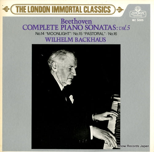 BACKHAUS, WILHELM beethoven; complete piano sonatas vol.5 MZ5005