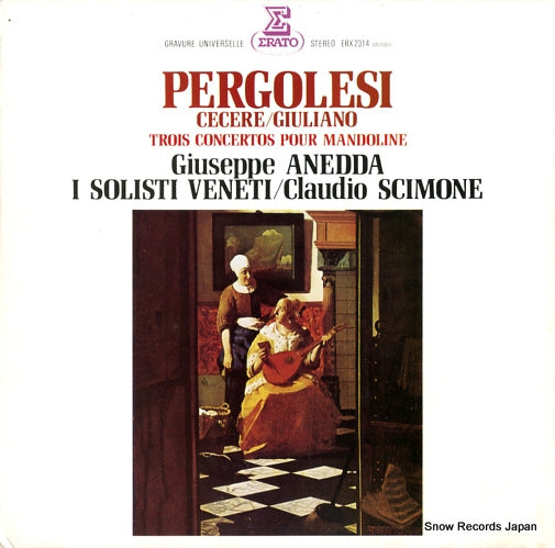 ANEDDA, GIUSEPPE pergolesi; concerto en si bemol majeur ERX2314