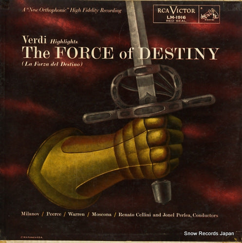 CELLINI, RENATO / JONEL PERLEA verdi; the force of destiny LM-1916
