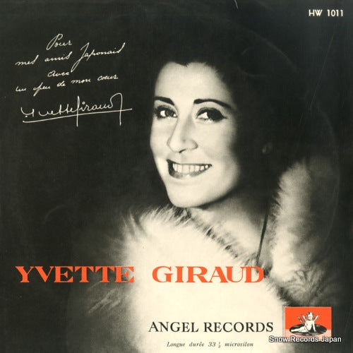 GIRAUD, YVETTE yvette giraud chante...no.3 HW1011