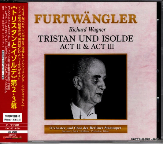 FURTWANGLER, WILHELM wagner; tristan und isolde act 2 & act 3 KKC-4219