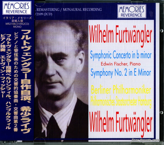FURTWANGLER, WILHELM symphonic concerto in b minor MR2108/2109