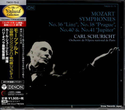 SCHURICHT, CARL mozart; symphonies no.36 "linz", no.38 "prague" TWCO-72
