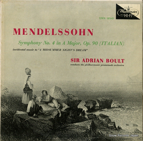 BOULT, ADRIAN mendelssohn; symphony no.4 in major, op. 90 (italian) XWN18243