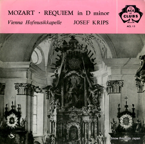 KRIPS, JOSEF mozart; requiem in d minor ACL13