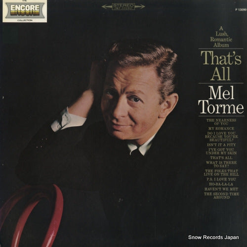 TORME, MEL a lush, romantic album that's all P13090
