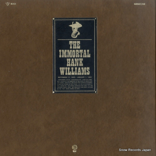 WILLIAMS, HANK the immortal hank williams MM9097