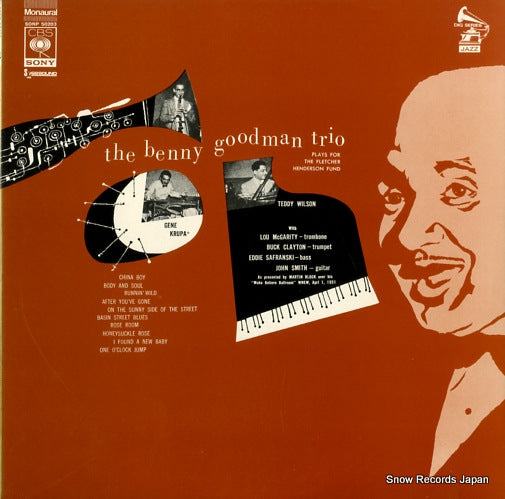 GOODMAN, BENNY plays for the fletcher henderson fund SONP50203