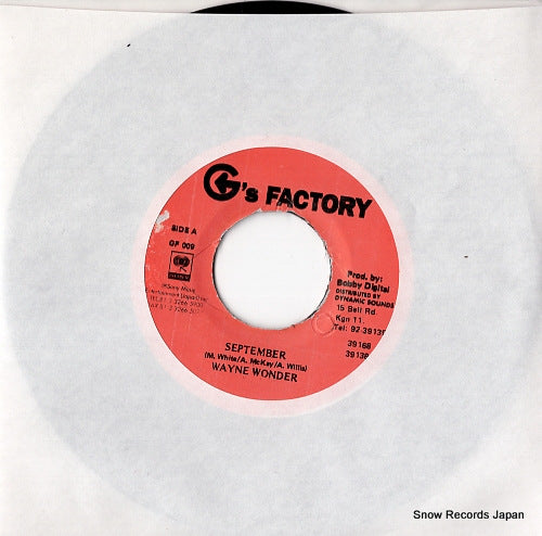 WONDER, WAYNE september GF009 / DSRASIDE-11758