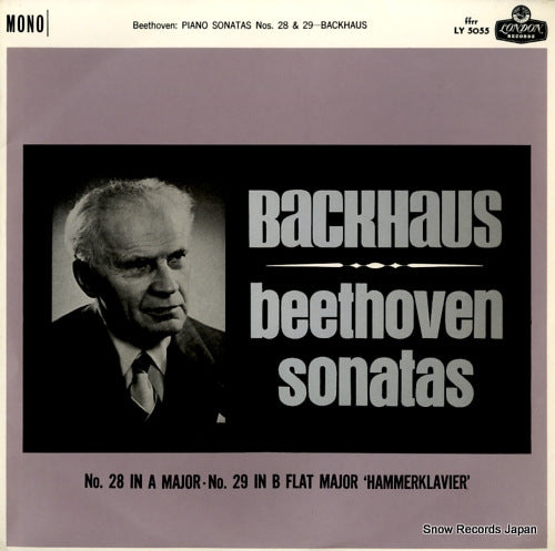 BACKHAUS, WILHELM beethoven; piano sonatas nos.28 & 29 LY5055