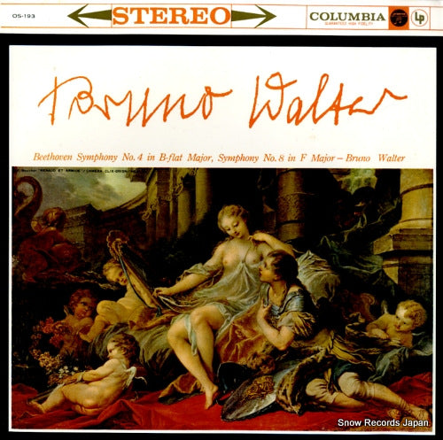 WALTER, BRUNO beethoven; symphony no.4 in b-flat major and no.8 in f major OS-193