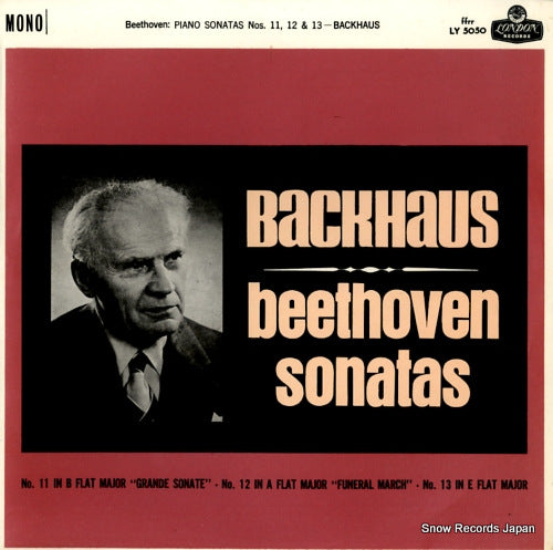 BACKHAUS, WILHELM beethoven; piano sonatas nos.11, 12 & 13 LY5050