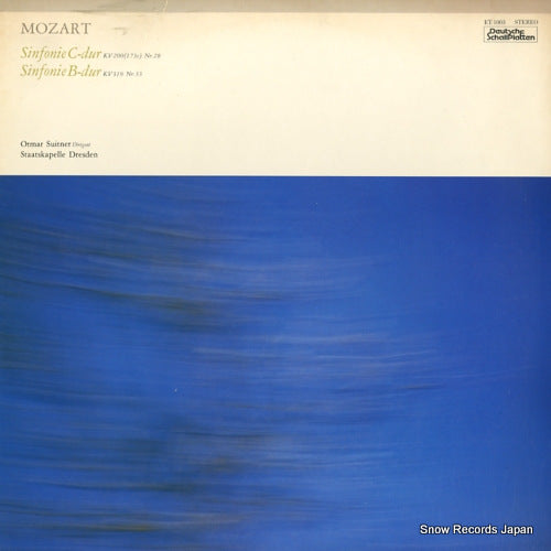 SUITNER, OTMAR mozart; sinfonie nr.28 & 33 ET-1003