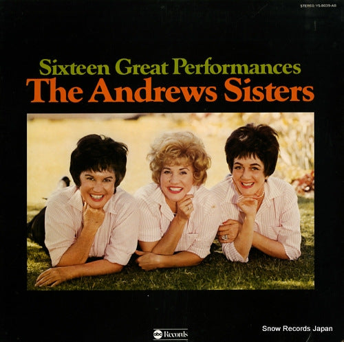 ANDREWS SISTERS, THE sixteen great performances YS-8039-AB