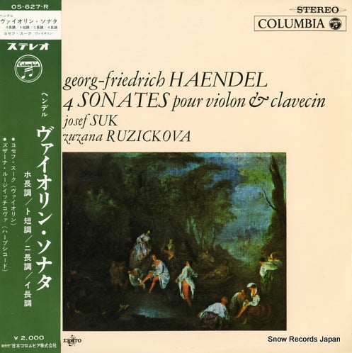 SUK, JOSEF haendel; 4 sonates pour violon & clavecin OS-627-R