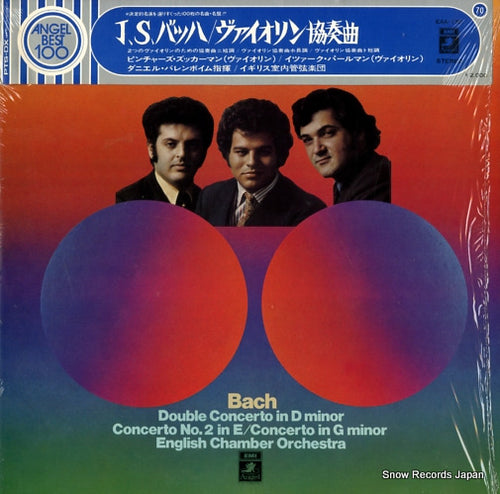 BERENBOIM / PERLMAN / ZUKERMAN bach; double concerto in d minor EAA-170